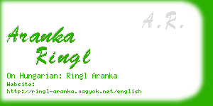 aranka ringl business card